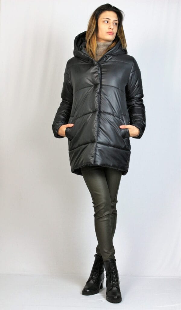 Ватирано яке черно 2 - Image 3