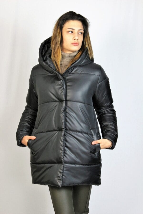 Ватирано яке черно 2 - Image 4