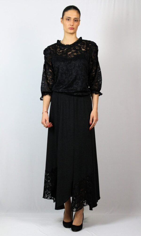 Дълга пола комбинирана с дантела - Image 11