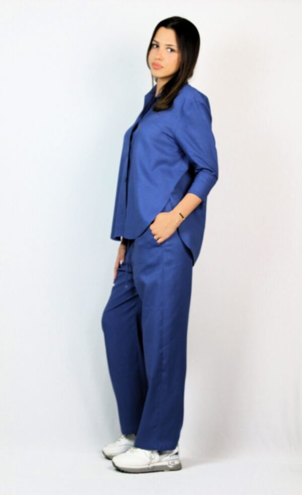 Риза лен синя - Image 4