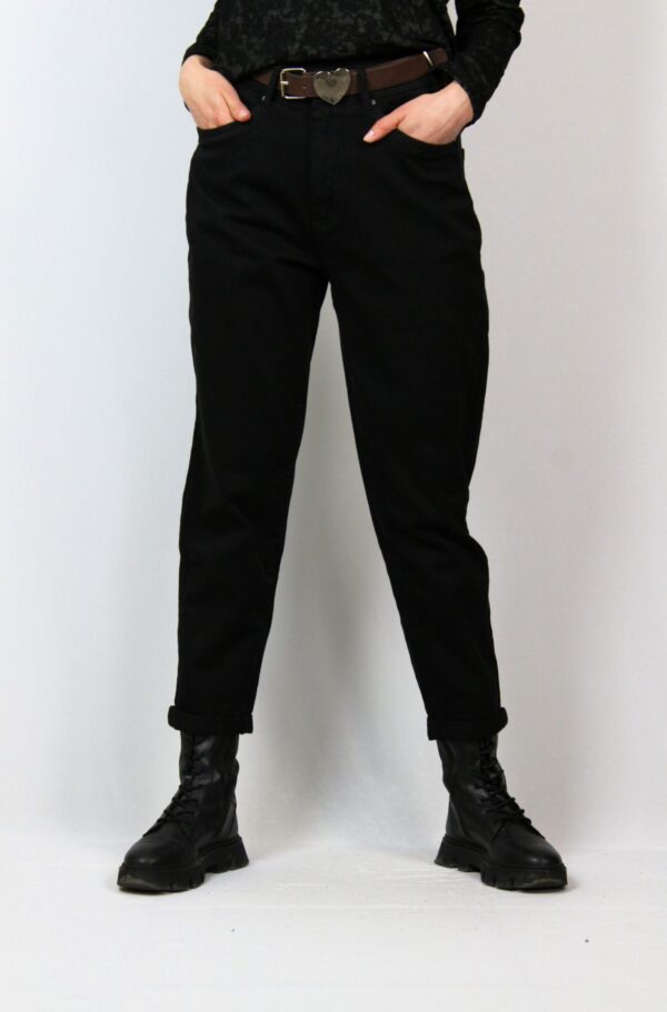 Дънки черни с колан - Image 3