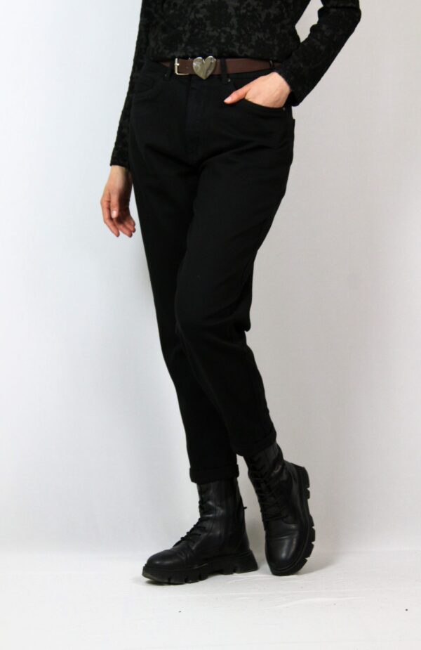 Дънки черни с колан - Image 4