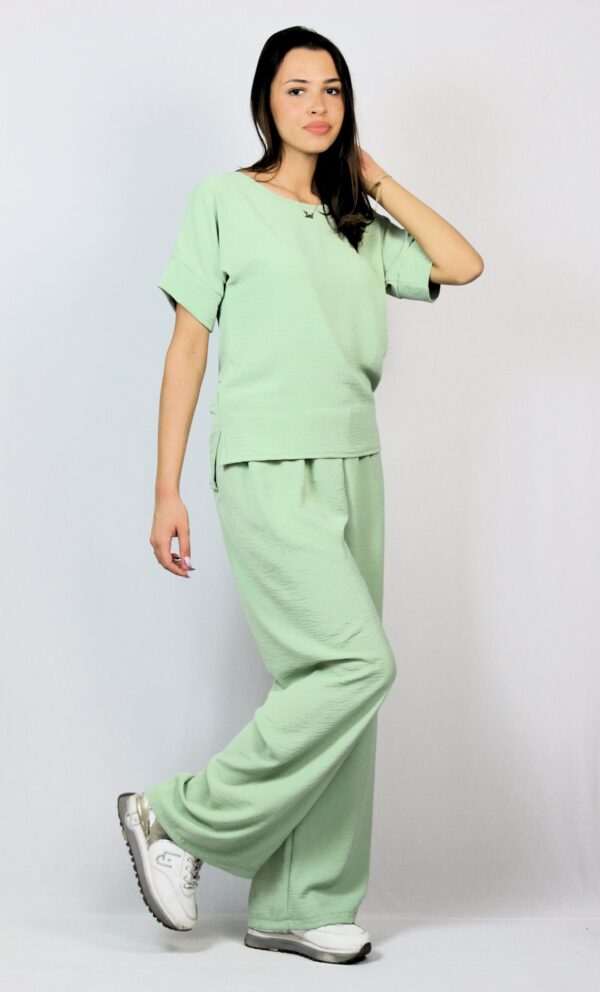 Блуза с паднал ръкав резеда - Image 10