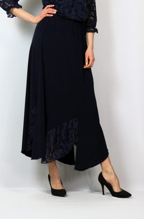 Дълга пола тъмно синя - Image 3