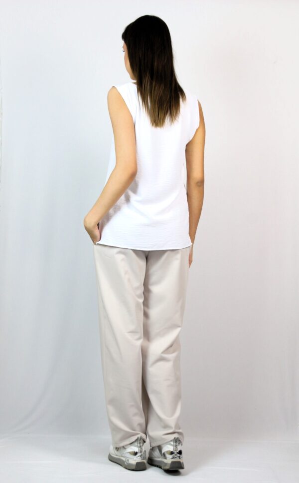 Асиметричен потник бял - Image 5