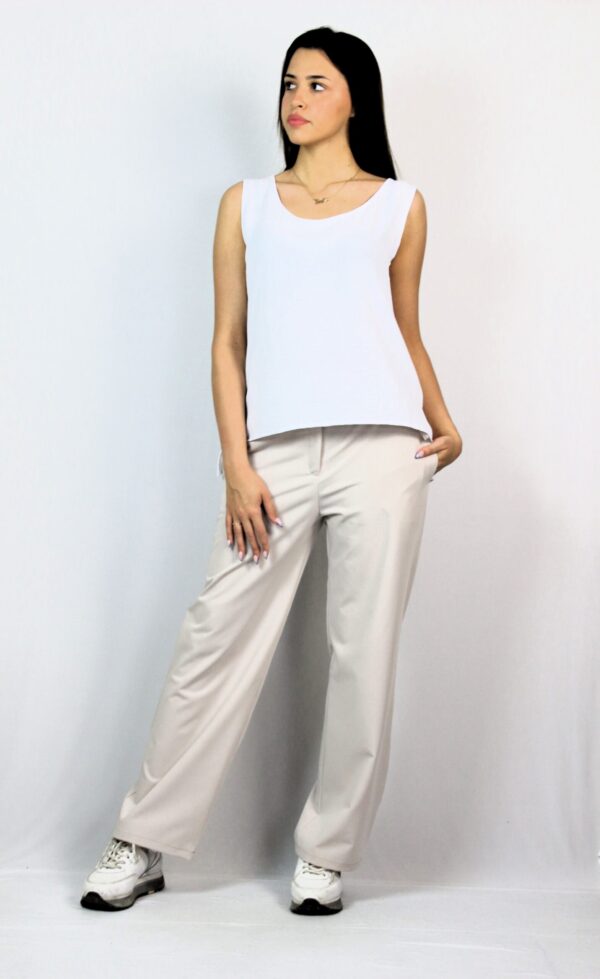 Асиметричен потник бял - Image 3