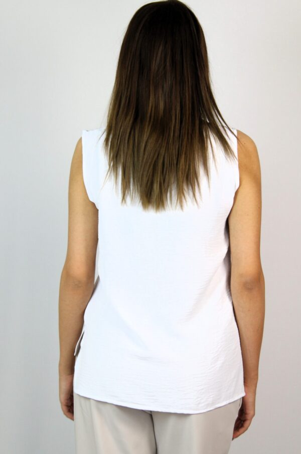 Асиметричен потник бял - Image 9