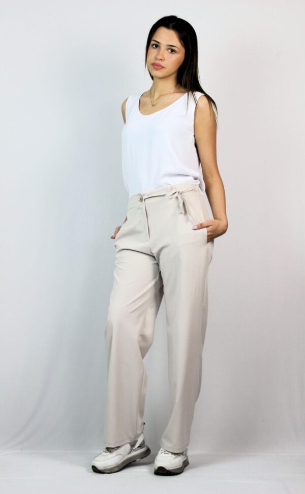 Свободен панталон бежов - Image 8