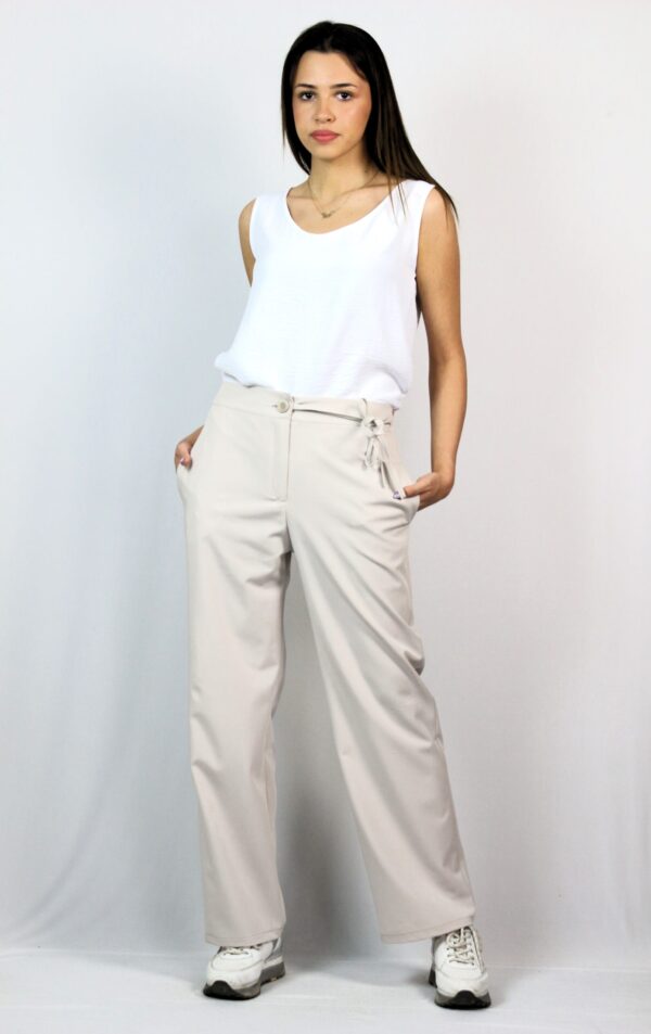 Свободен панталон бежов - Image 7