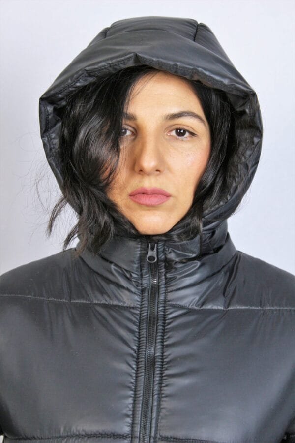 Дълго ватирано яке черно - Image 8