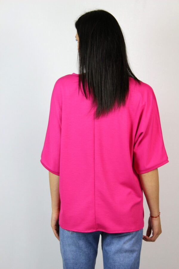 Блуза с паднал ръкав циклама - Image 5