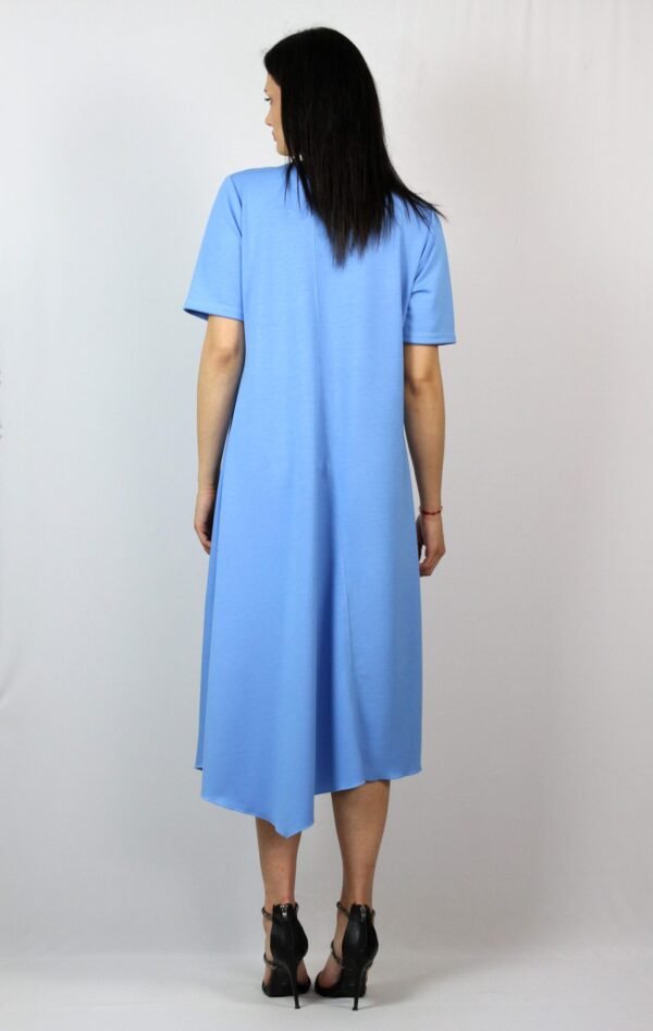 Асиметрична рокля синя - Image 4