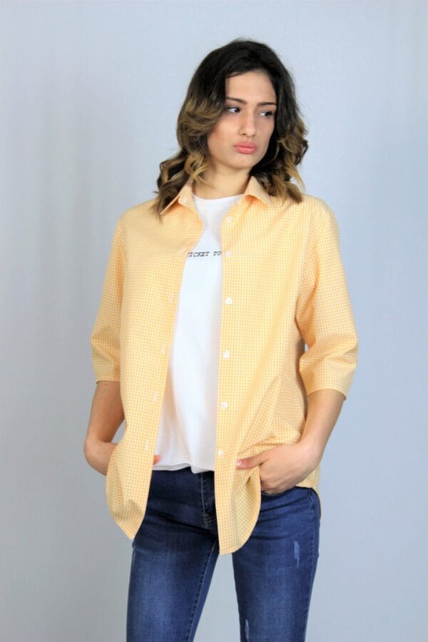 Риза жълто каре - Image 4