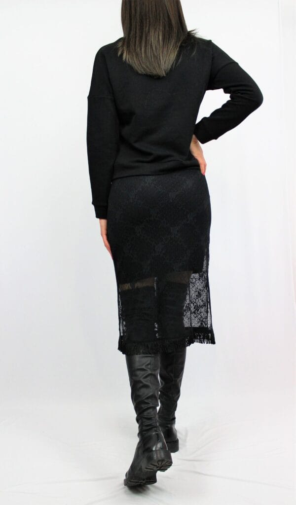 Блуза - суитшърт в черно - Image 5