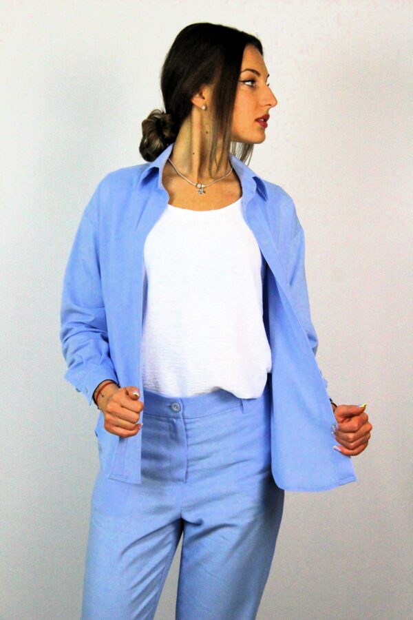 Риза лен светлосиня - Image 6