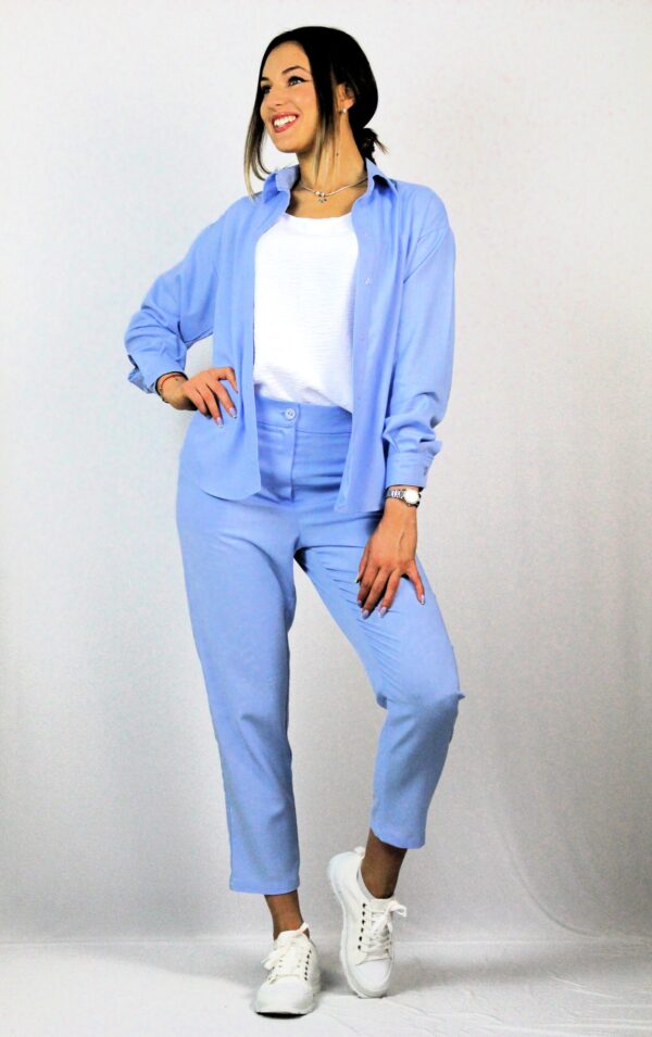 Риза лен светлосиня - Image 5