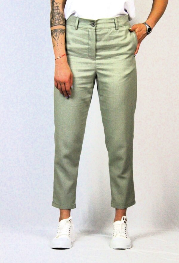 Панталон лен каки 02 - Image 8