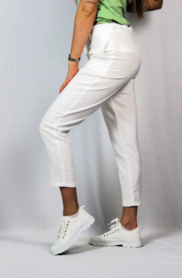 Панталон лен бял 02 - Image 8