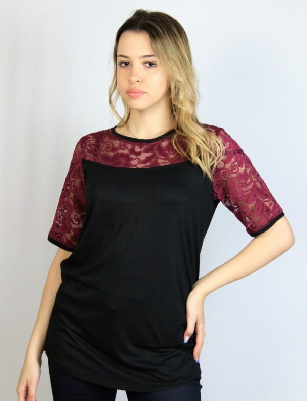 img_0754 Блуза с дантела бордо - Image 1