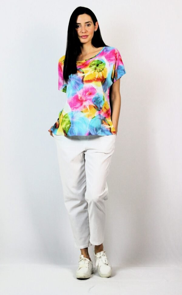 Панталон лен бял 02 - Image 4