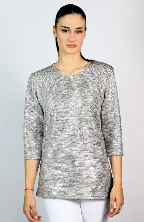 Блуза светлосиво ламе - Image 3