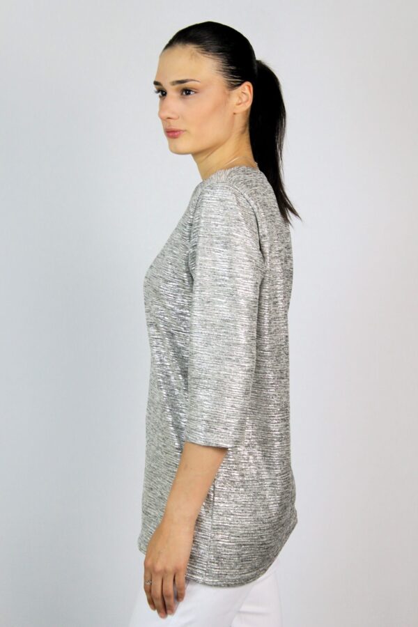 Блуза светлосиво ламе - Image 4