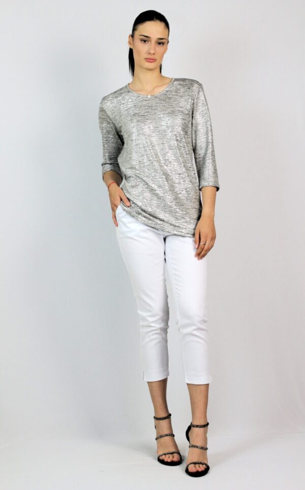 Блуза светлосиво ламе - Image 6