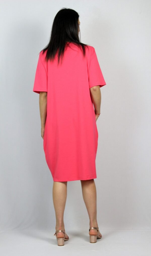 Рокля памук с чупки корал - Image 7