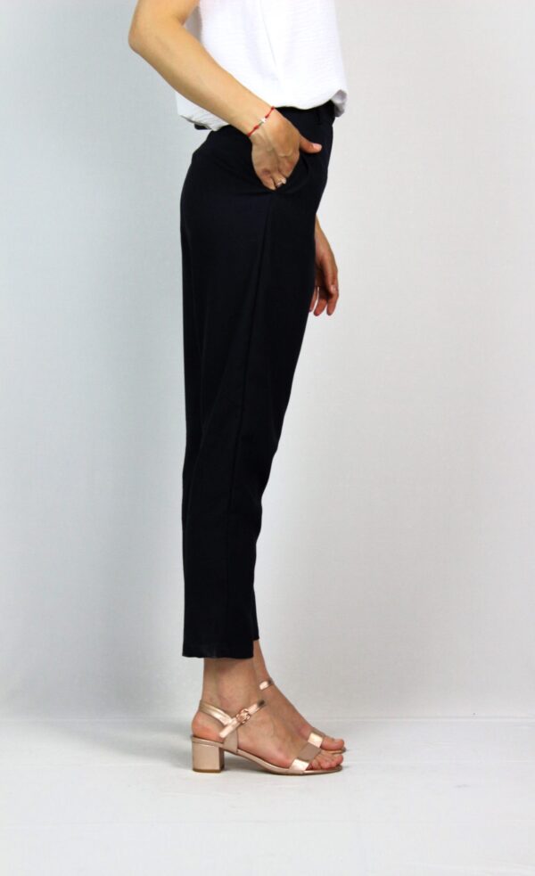 Панталон лен тъмно син 02 - Image 3