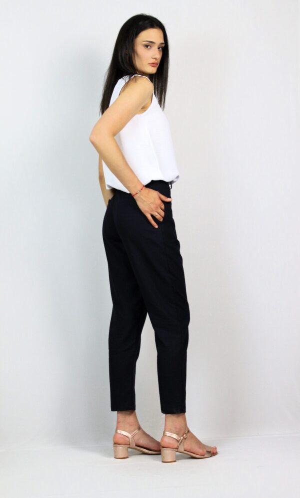 Панталон лен тъмно син 02 - Image 9