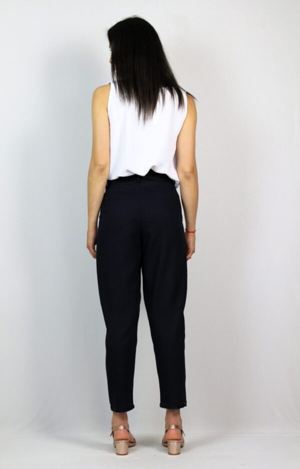 Панталон лен тъмно син 02 - Image 6