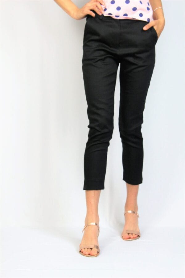 Панталон с цепки черен - Image 3