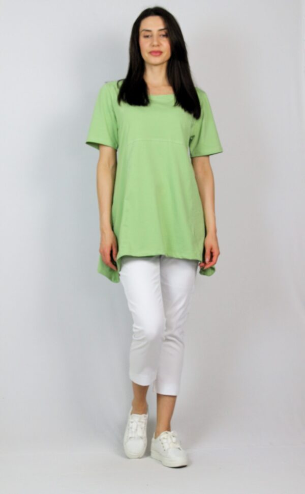 Асиметрична туника с къс ръкав резида - Image 5