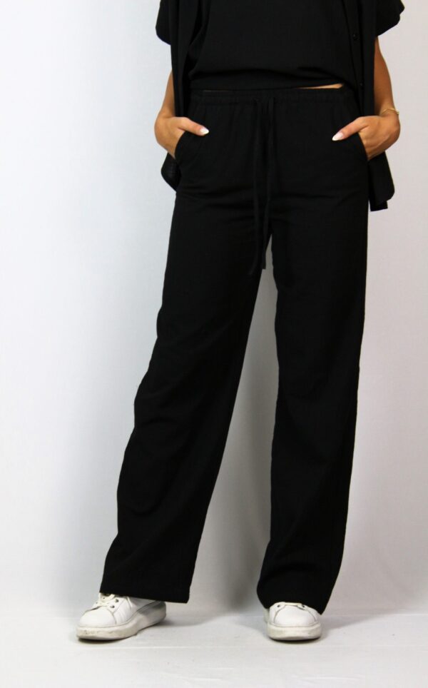 Панталон памук черен 03 - Image 3