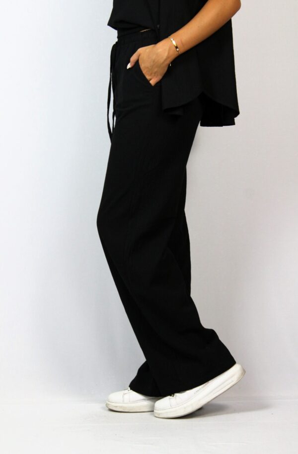 Панталон памук черен 03 - Image 4