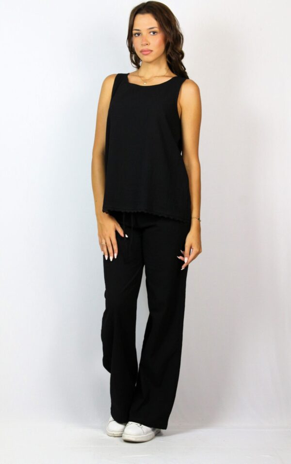 Панталон памук черен 03 - Image 5