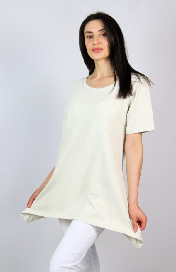 Асиметрична туника с къс ръкав 01 - Image 3