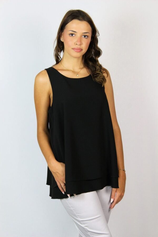 Туника потник разкроена черна - Image 6