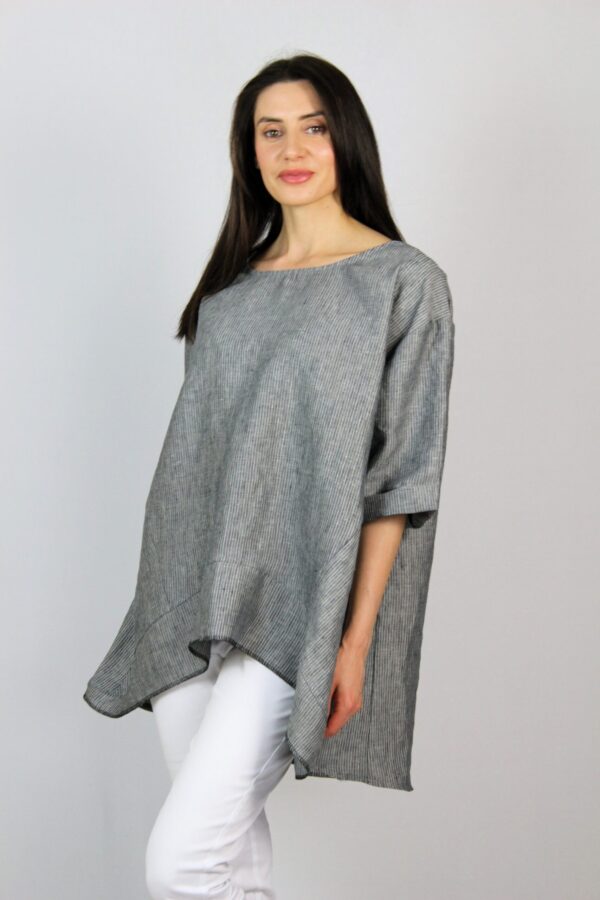 Асиметрична туника лен - Image 3