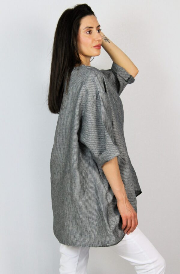 Асиметрична туника лен - Image 6