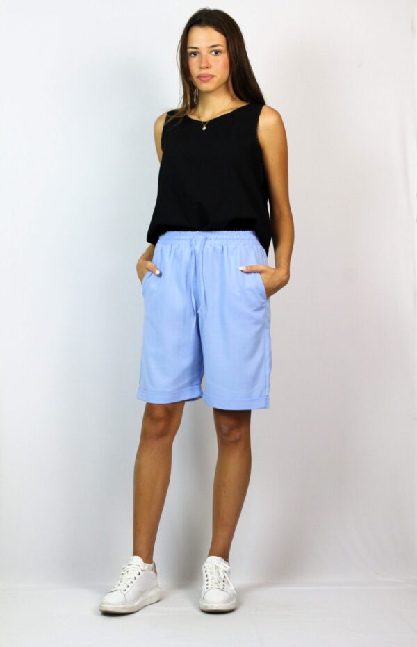 Бермуди лен светло сини - Image 8