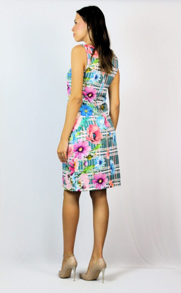 Рокля спринг цветя ментово зелено - Image 4