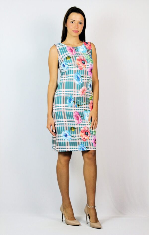 Рокля спринг цветя ментово зелено - Image 5