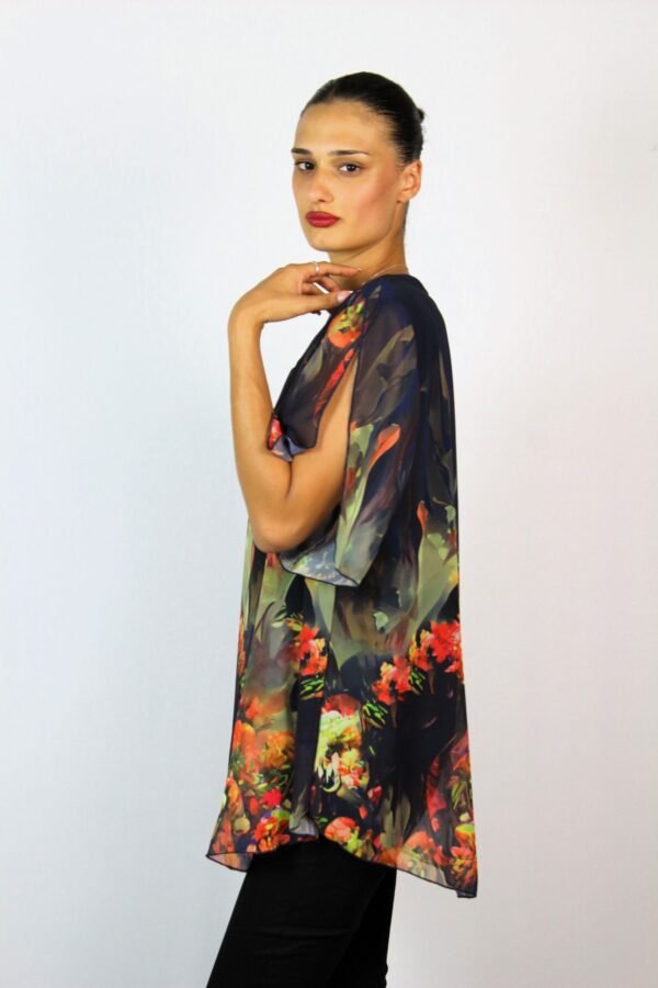 Туника шифон с цепнат ръкав - Image 4