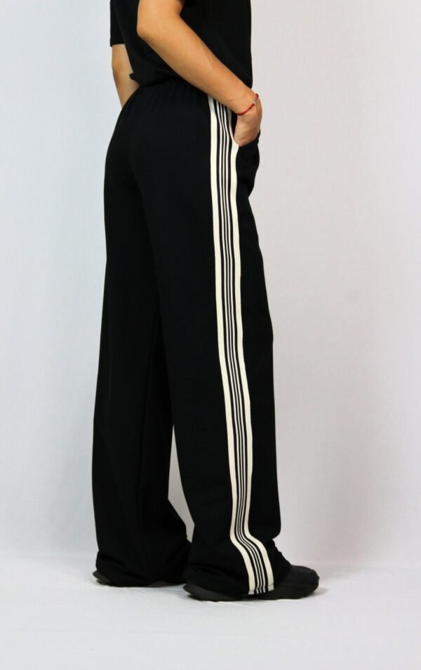 Спортен панталон с ивици 03 черен - Image 8
