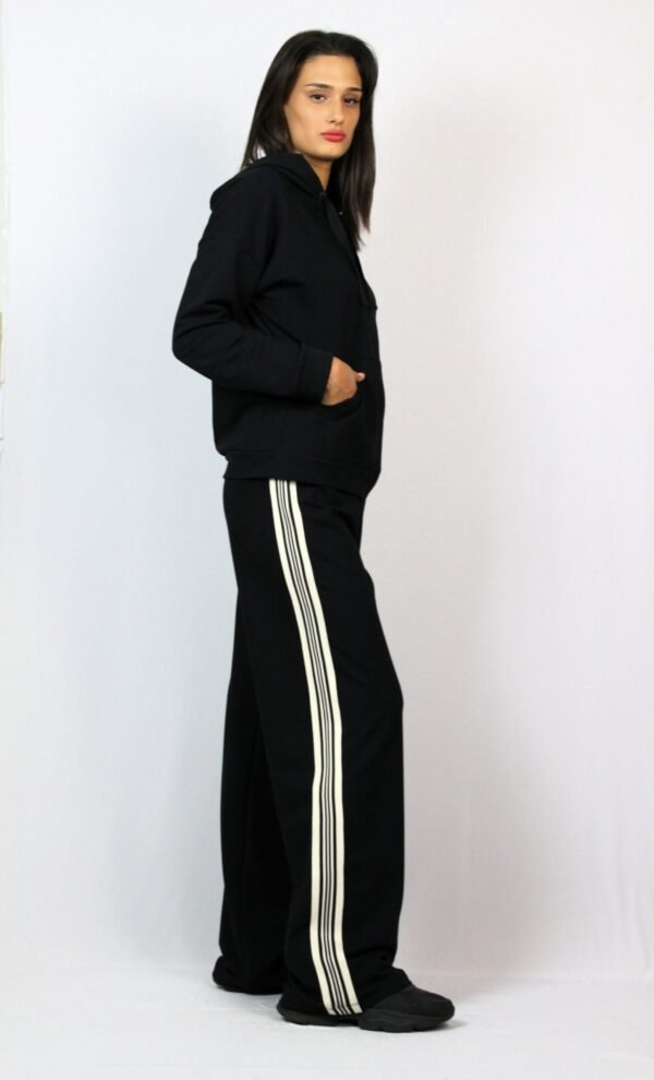 Спортен панталон с ивици 03 черен - Image 9