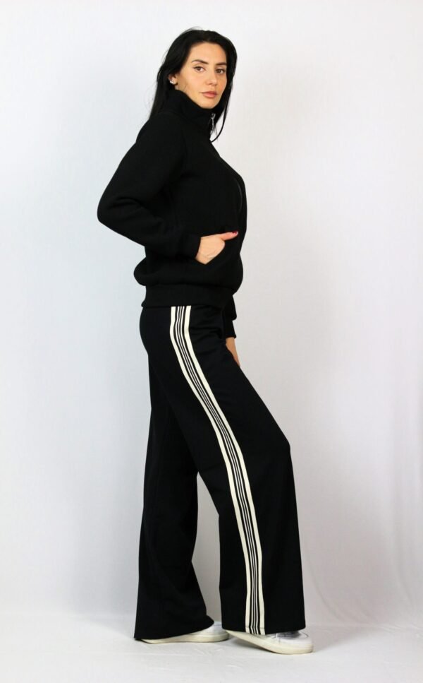 Спортен панталон с ивици 03 черен - Image 5