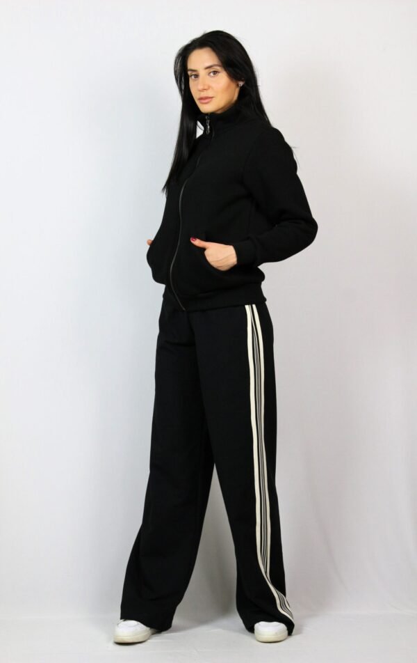 Спортен панталон с ивици 03 черен - Image 4