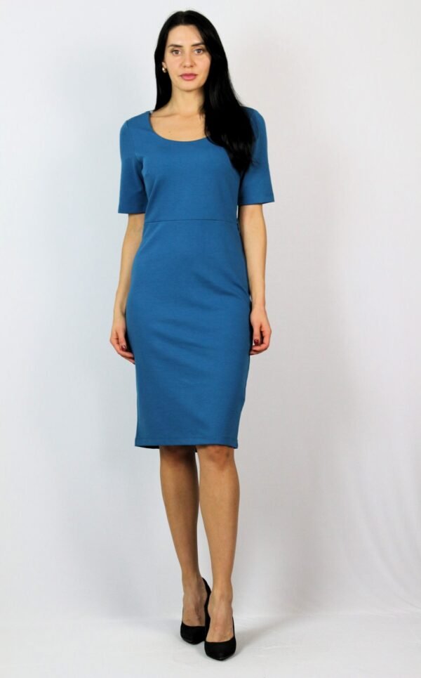 Рокля петрол с цип - Image 3