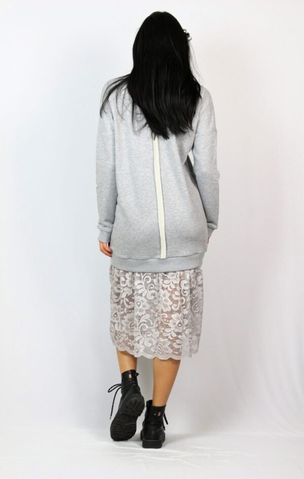 Памучна рокля с дантела - Image 5